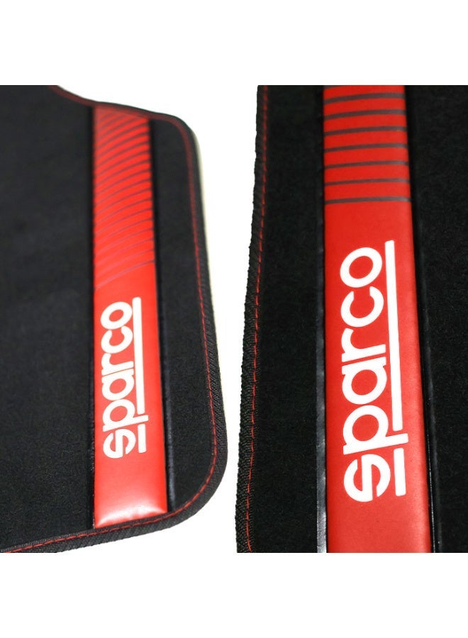 Sparco Carpet Car Mats Set, Black/Red - Image 3